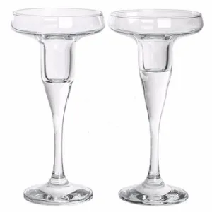 Підсвічник на товсту свічку скляний 17 см