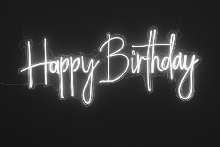 Неоновий надпис "Happy Birthday"
