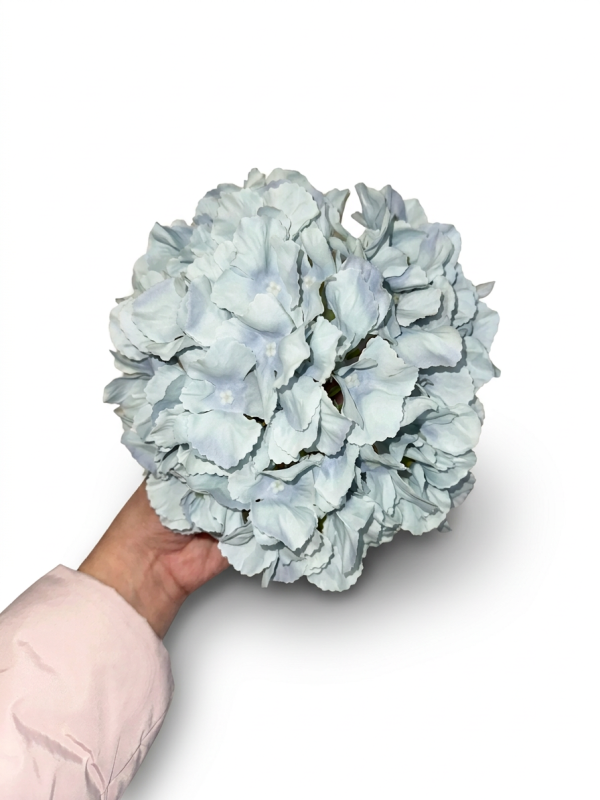 Голова гортензії 22 см ніжно блакитна