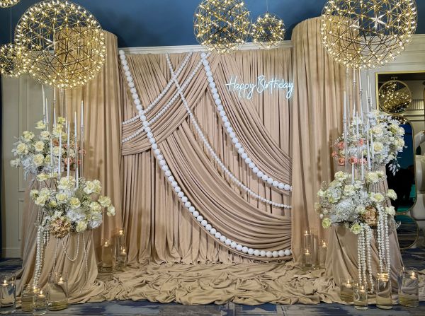 Перлини обємні білі 55 мм