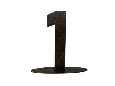 Номерок дерев'яний, цифра на підставці 15 х 4.5 см