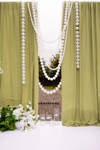 Перлини обємні білі 55 мм