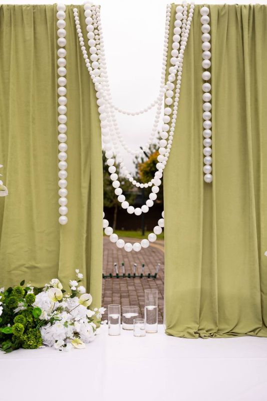 Перлини обємні білі 55 мм