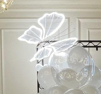 Метелик металевий зі світлом малий без стійки