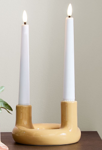 Підсвічник керамічний (13×9 см, бежевий)