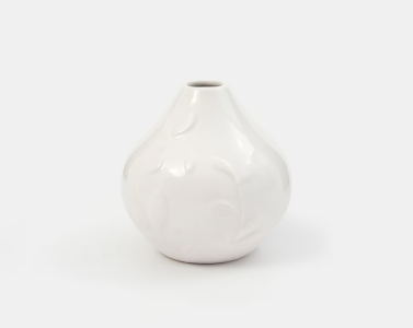 Ваза для квітів керамічна біла 12 см x 12 см